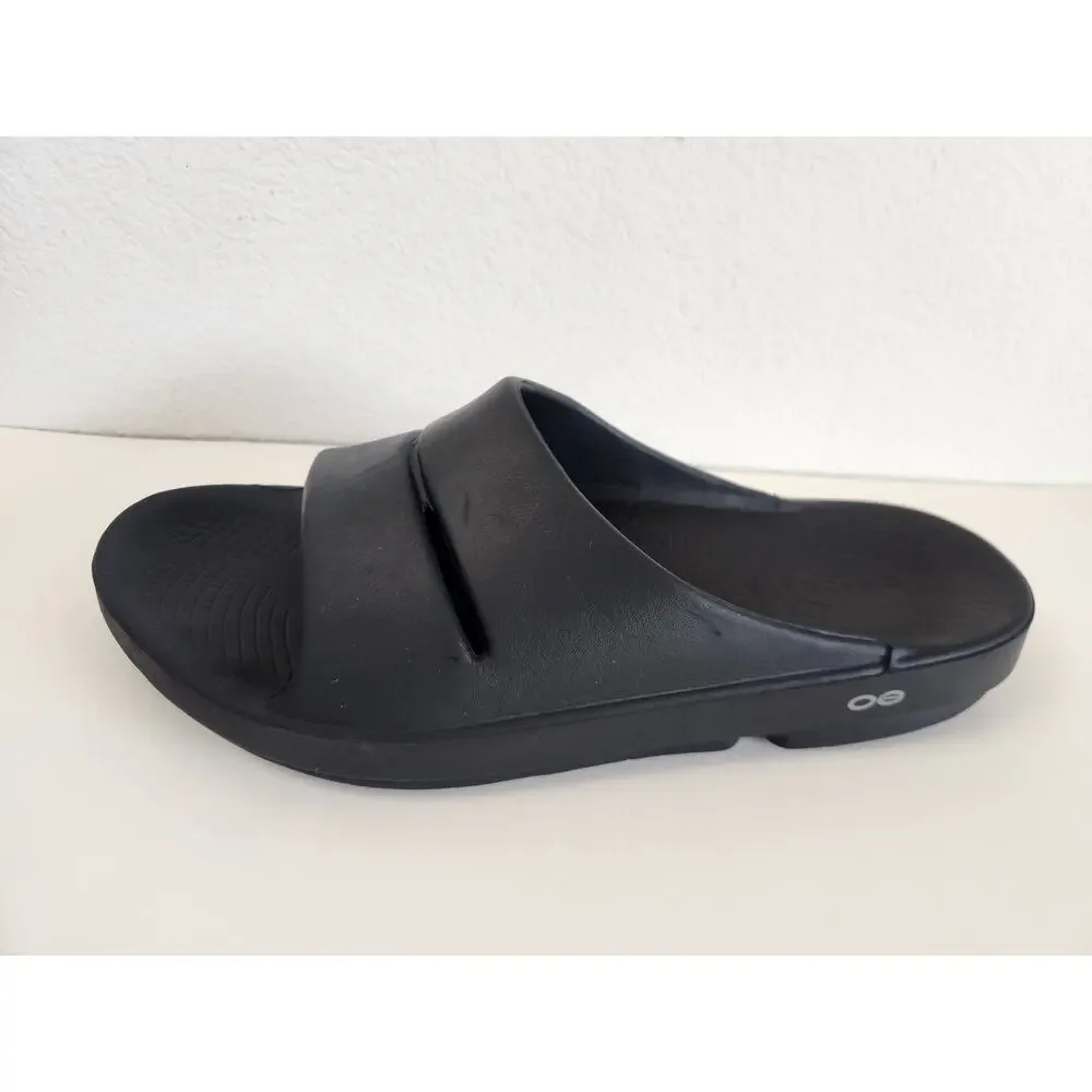 OOFOS Ooahh Recovery Slide Sandals Black Men 13.5